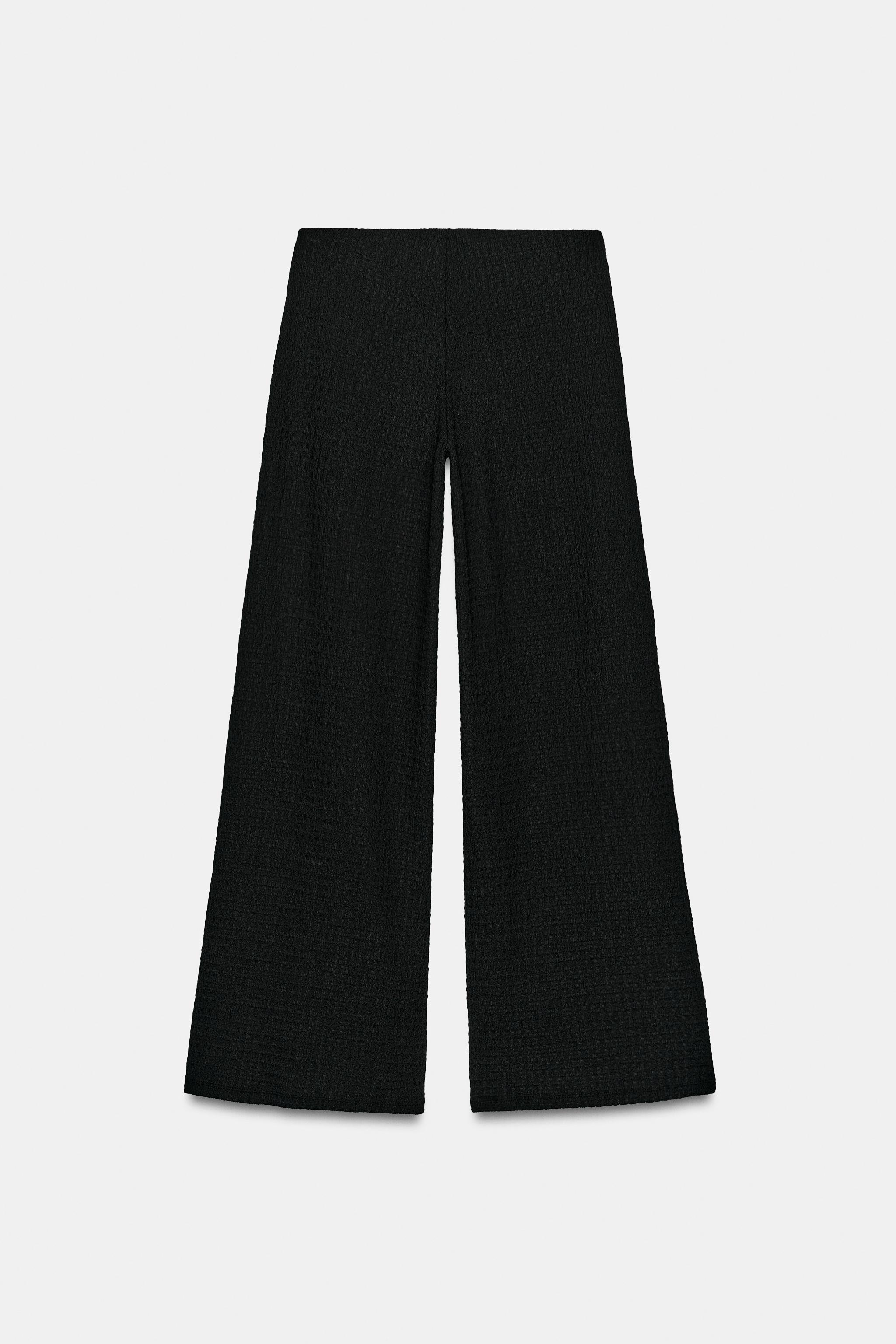 TEXTURED STRAIGHT LEG PANTS